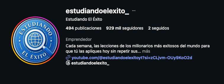 Estudiando El Éxito después