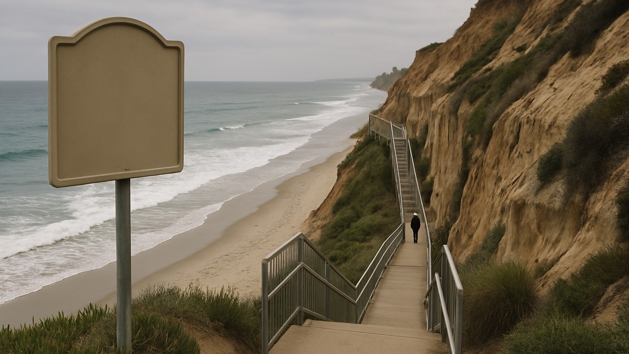 Del Mar Shores Stairway to Solana Beach in Solana Beach, CA