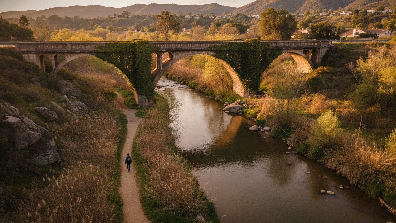 Sweetwater River Bridge in Spring Valley, CA