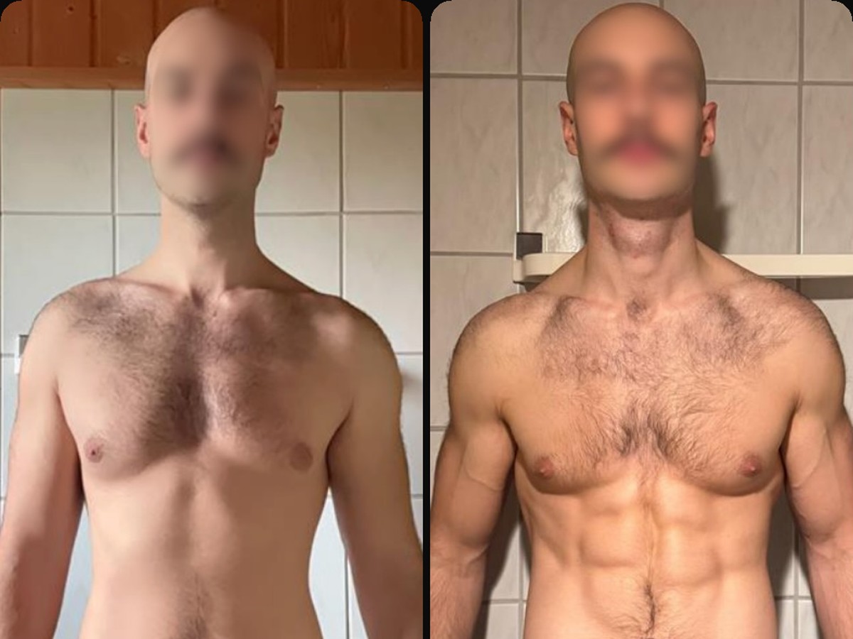 Everyday Heroes client, before and after