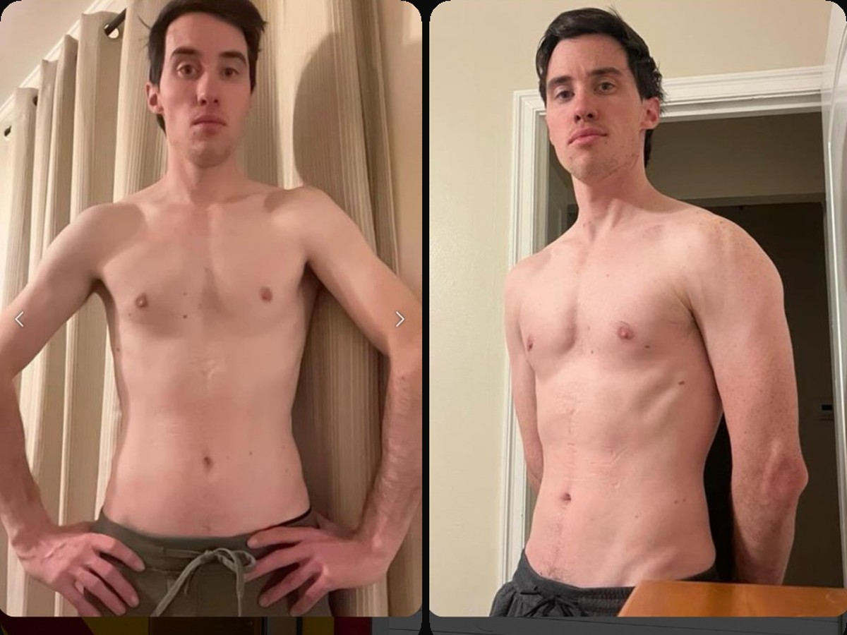 Everyday Heroes client, before and after