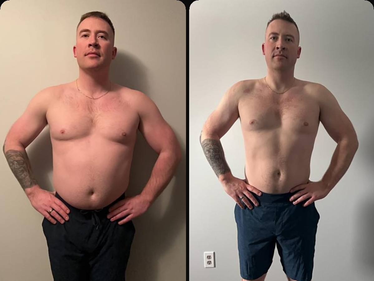 Everyday Heroes client, before and after