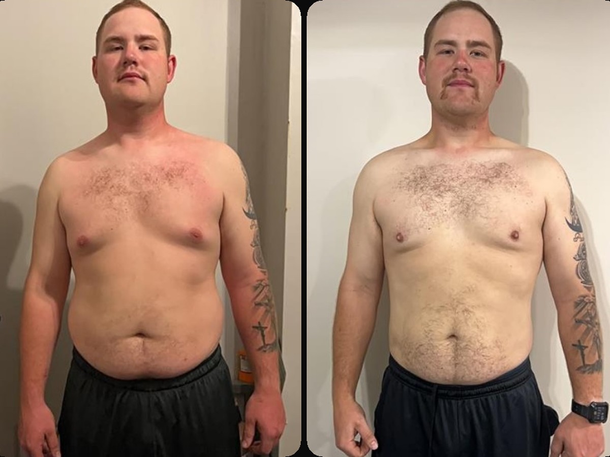 Everyday Heroes client, before and after