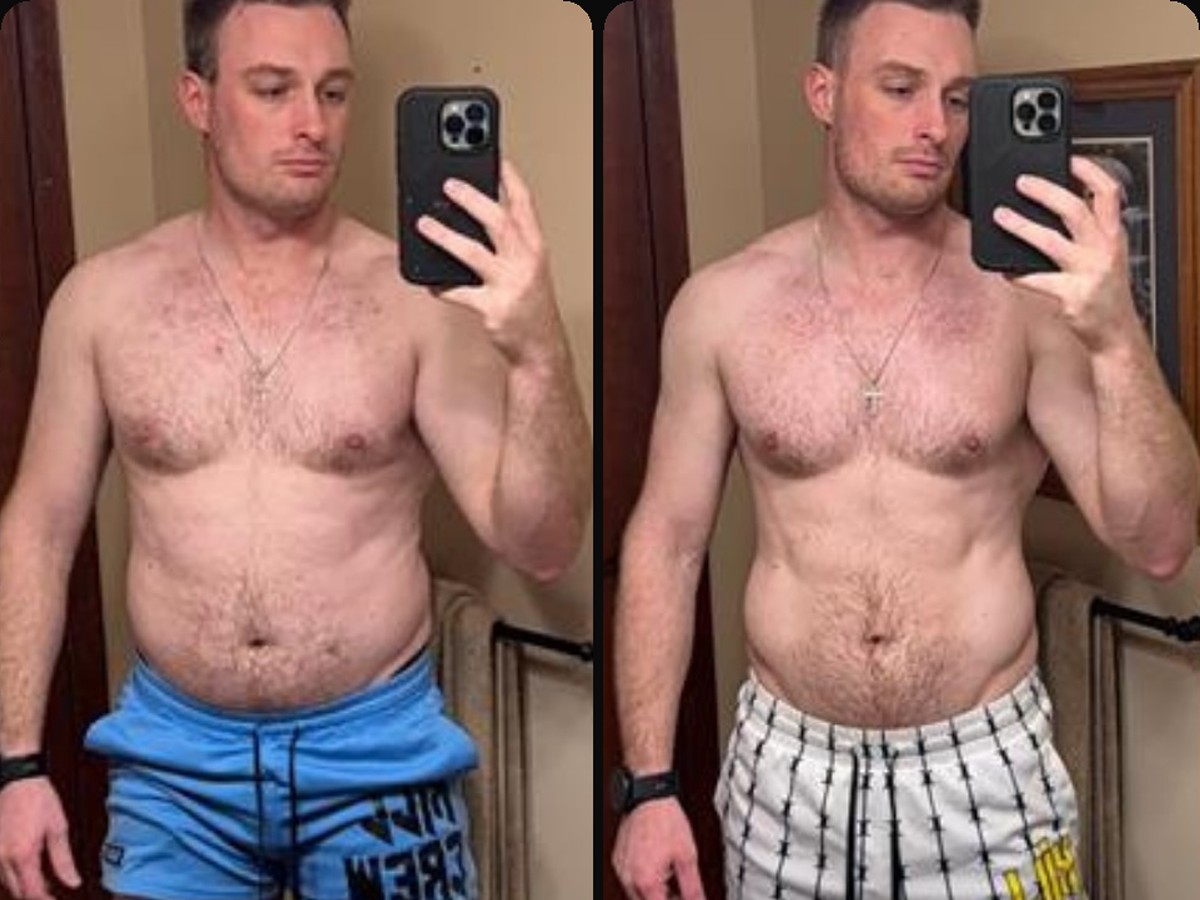 Everyday Heroes client, before and after