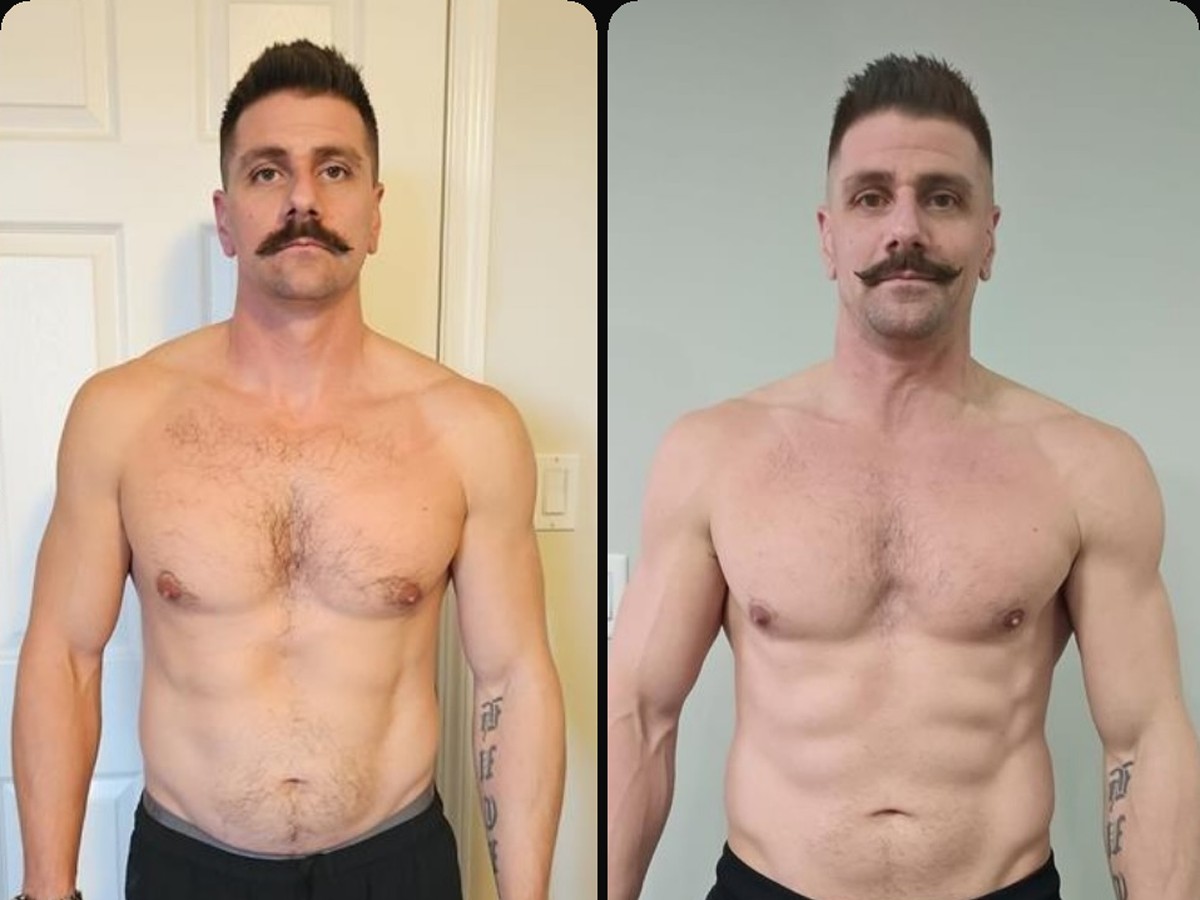 Everyday Heroes client, before and after