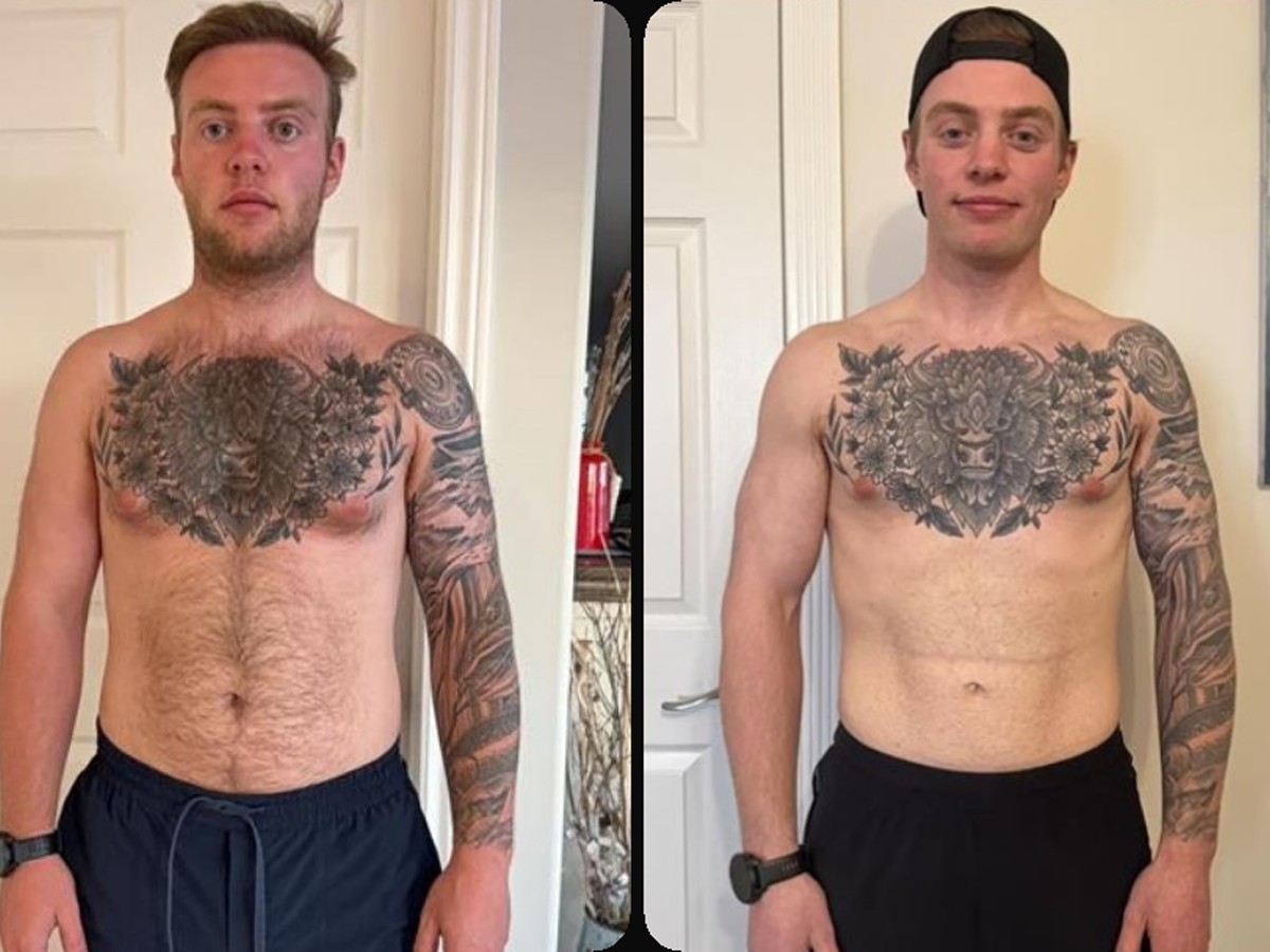 Everyday Heroes client, before and after