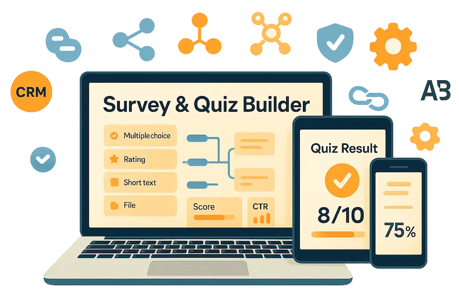 Tableau de Bord Constructeur de Sondages et Quiz AELESTRA
