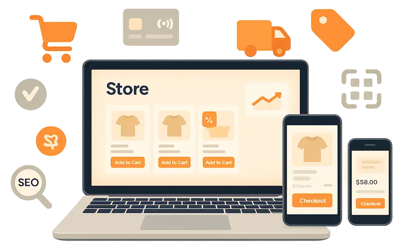 لوحة تحكم المتجر الإلكتروني لايليسترا تعرض المنتجات وبيانات المبيعات