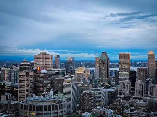 Montreal skyline used on AELESTRA market page
