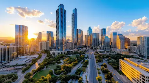 Texas market image used on AELESTRA premium all-in-one marketing platform