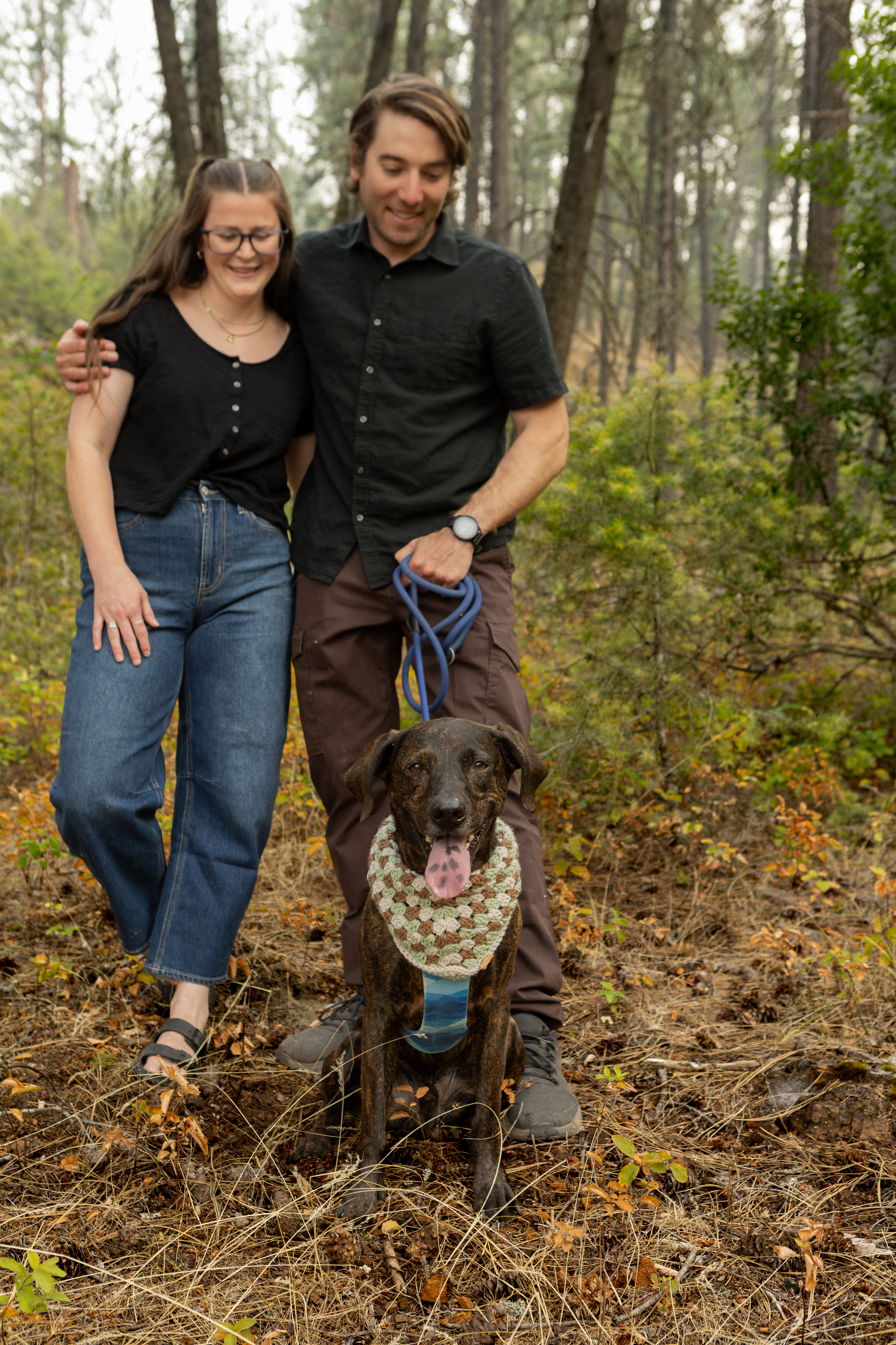 Malorie, birth and postpartum doula in Spokane WA, with her husband and dog