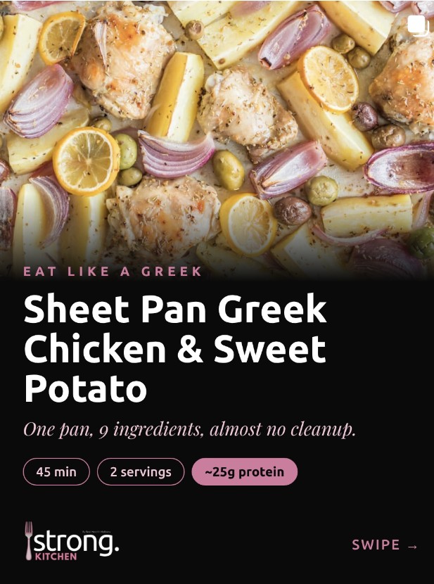 Sheet Pan Greek Chicken & Sweet Potato recipe