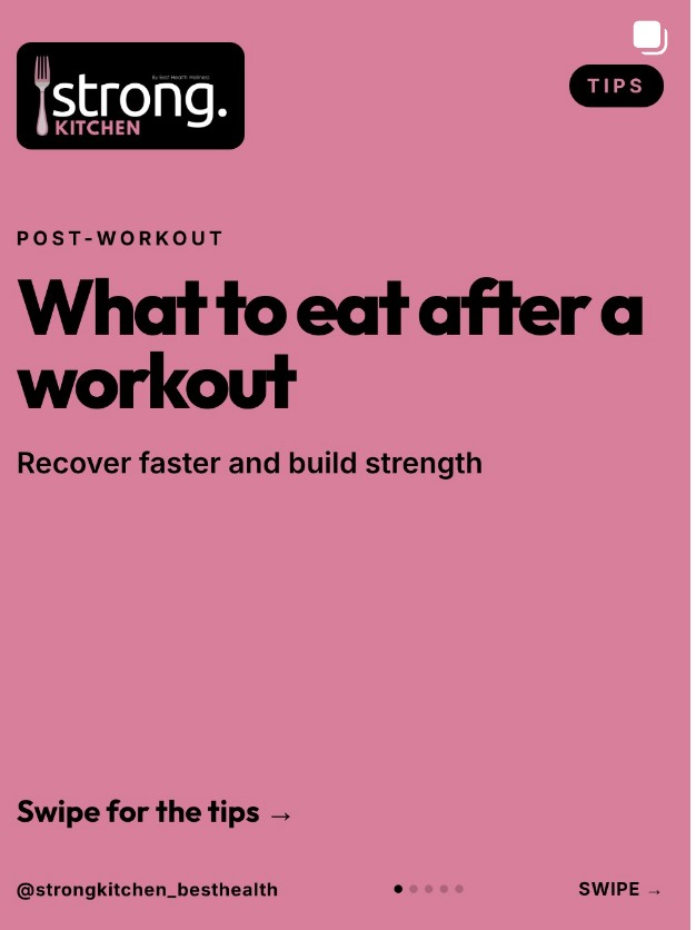 What to eat after a workout