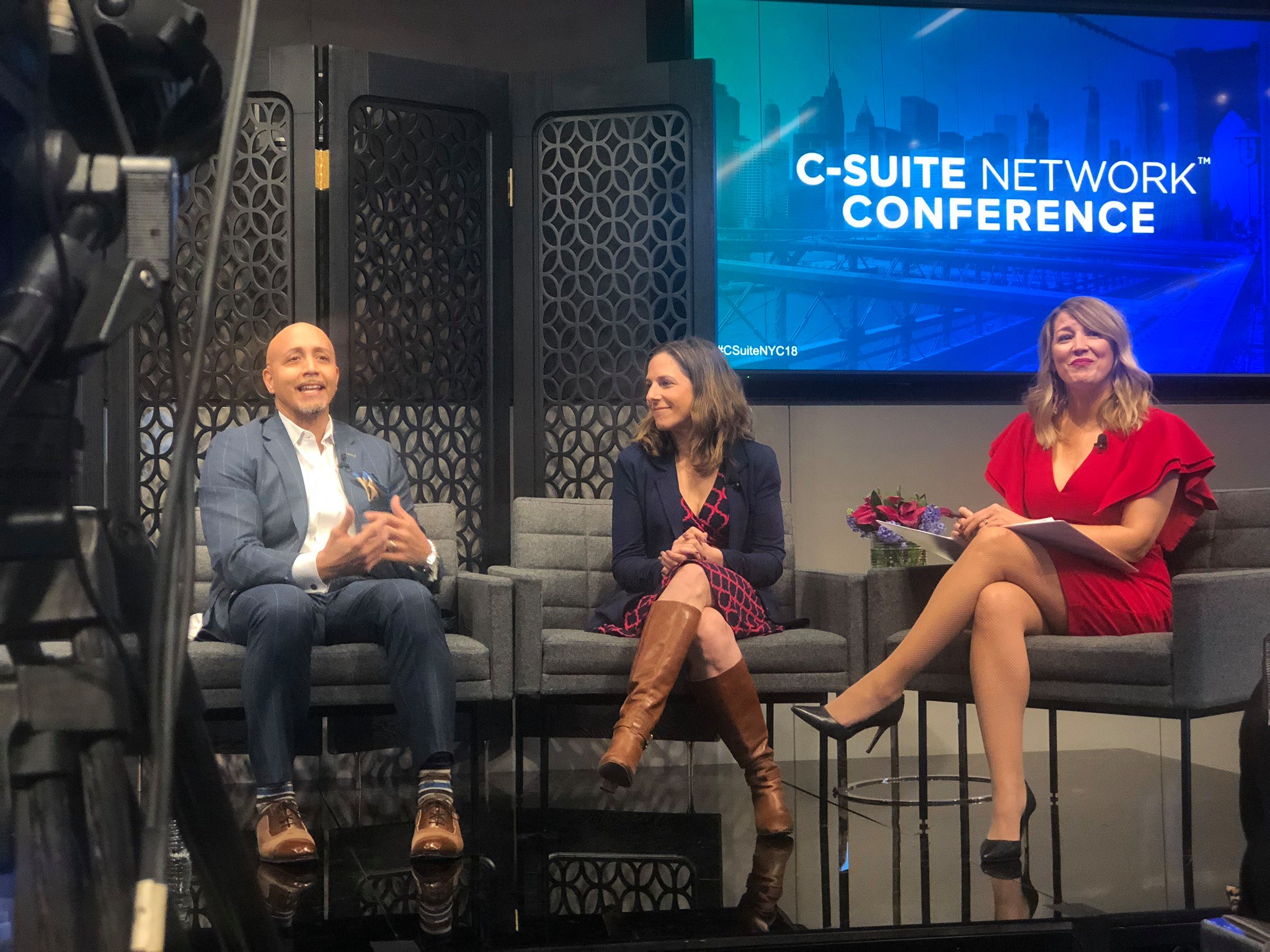 Tricia Benn moderating a panel at the annual C-Suite Network Conference in New York