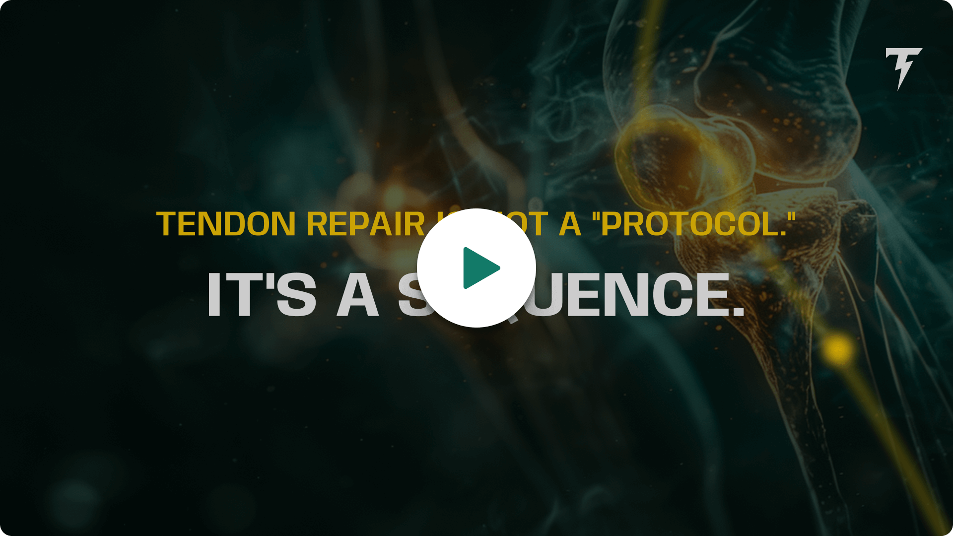Tendon Repair Is Not a “Protocol.” It’s a Sequence.