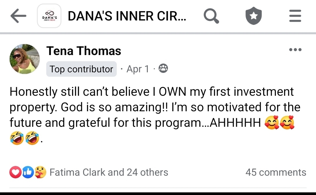 Tena: I own my first investment property
