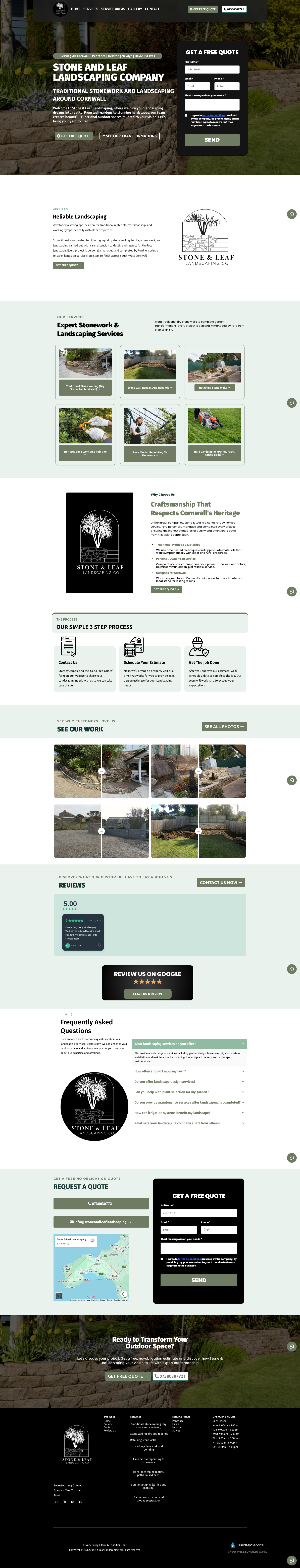 BMS SmartSite Example - Stone & Leaf Landscaping Trade Business