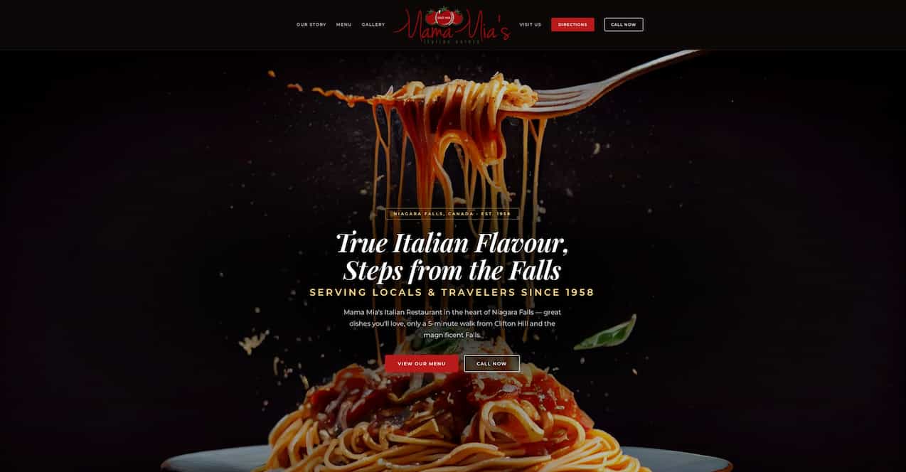 Mama Mia’s website
