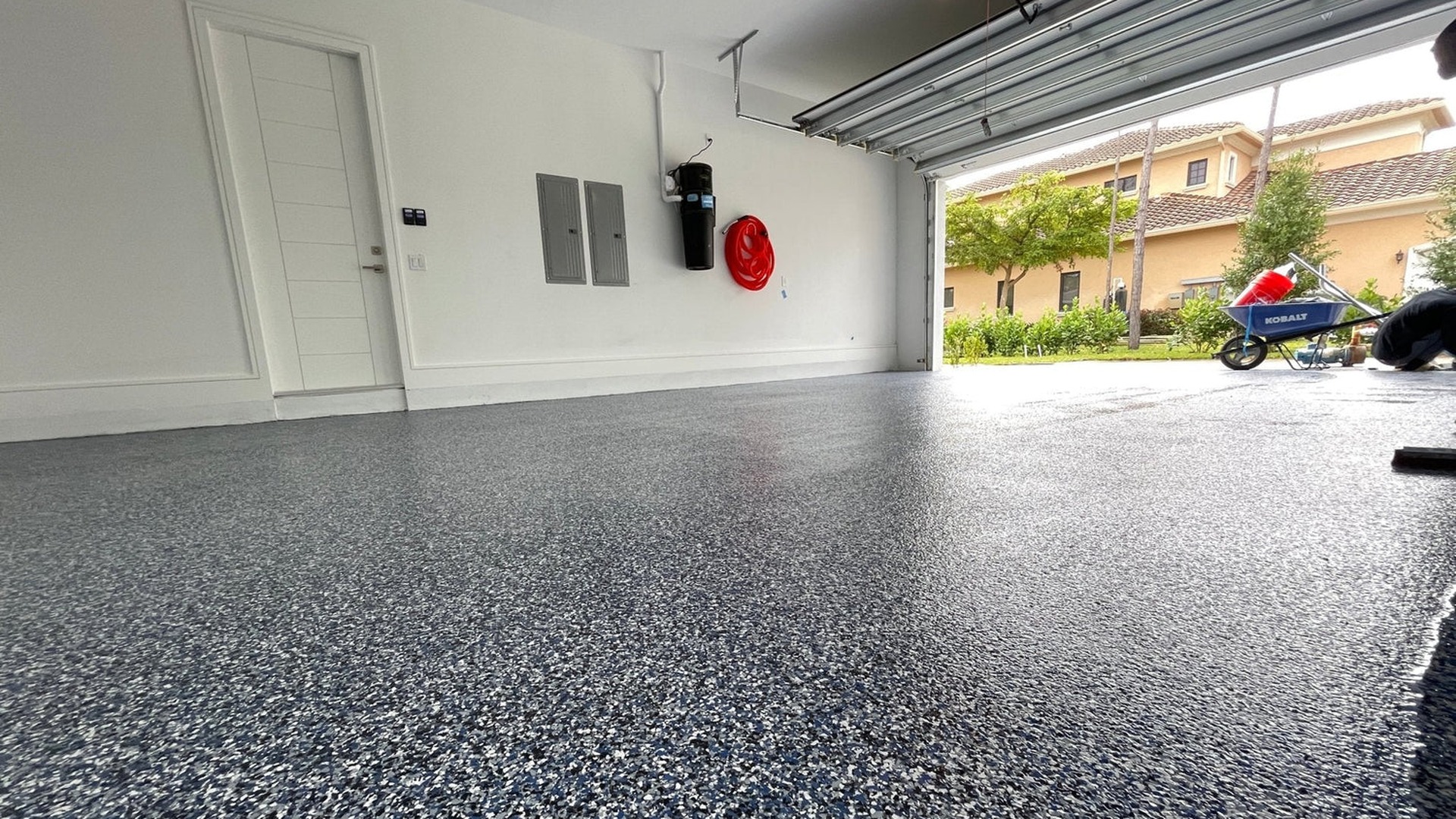 Finished decorative floor coating project