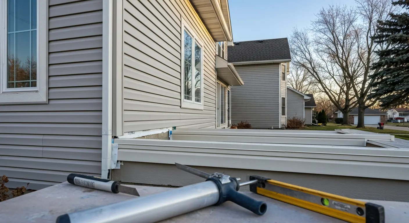 Siding installation project