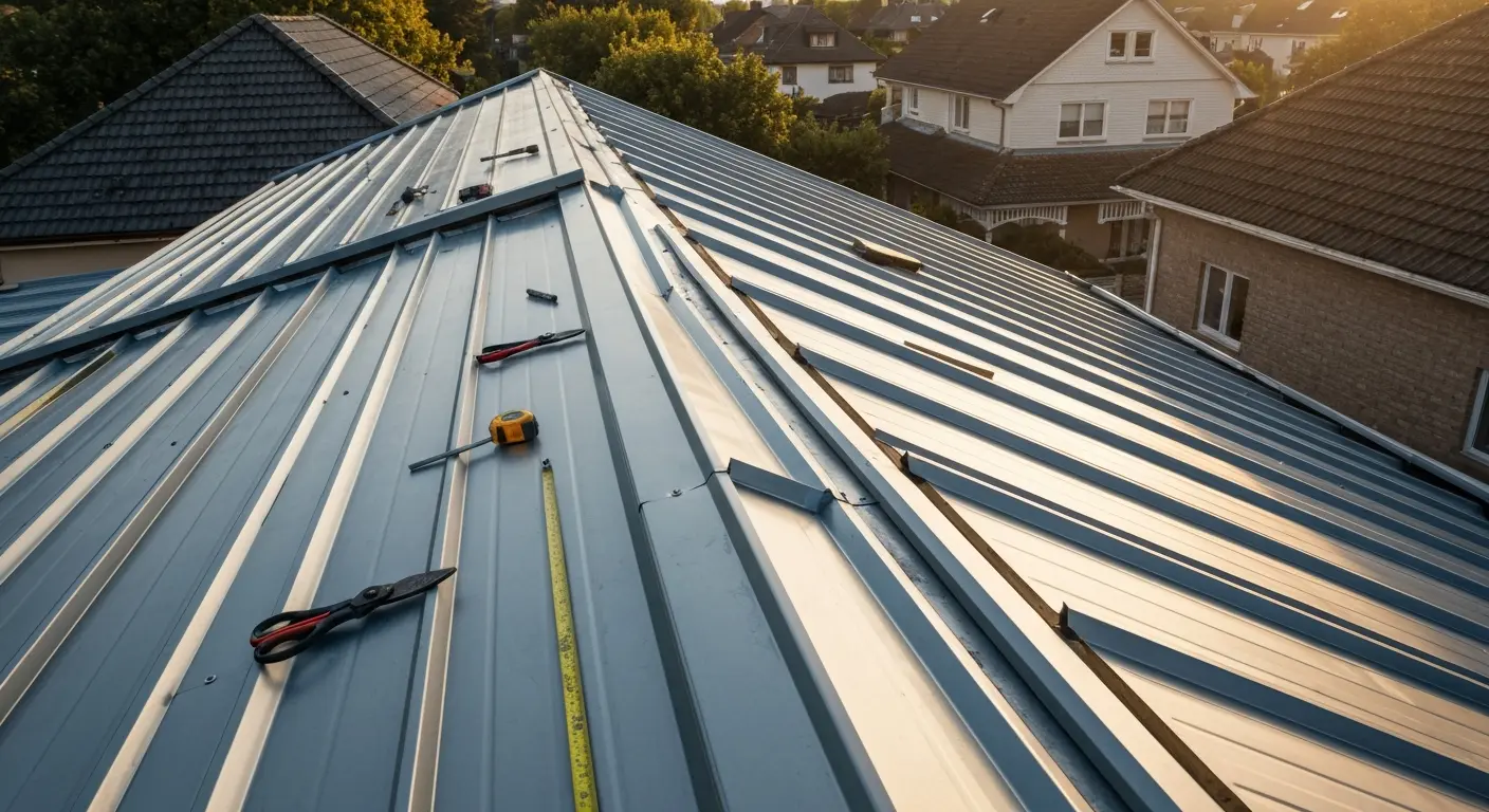 Metal roof installation