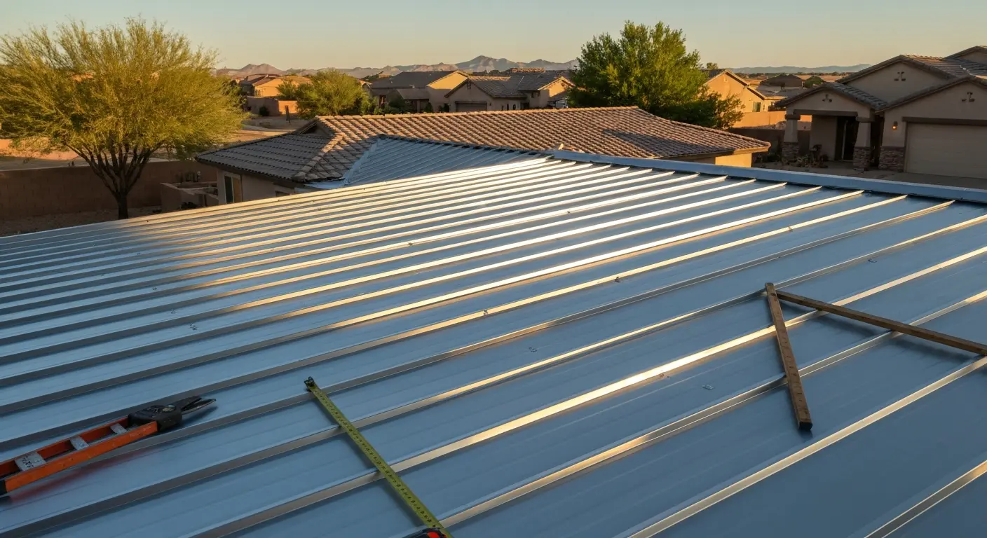 Metal roofing installation