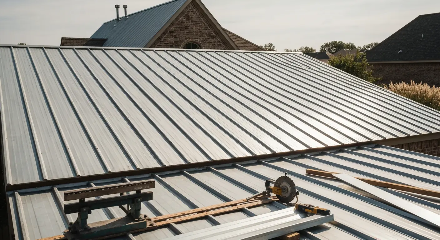 Metal roof installation