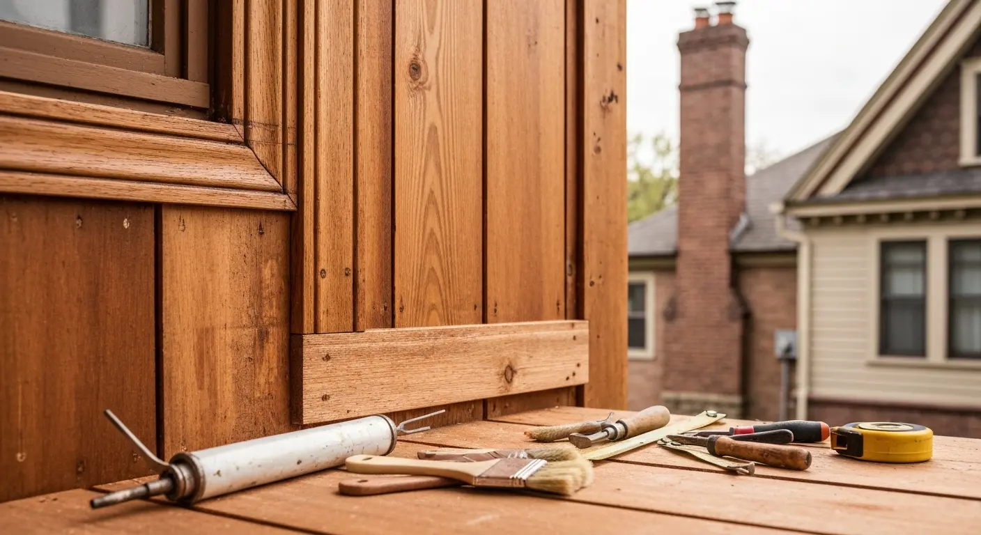 Wood siding on historic home