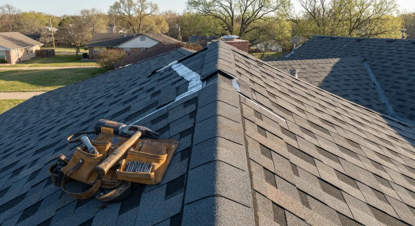 Roof repair work