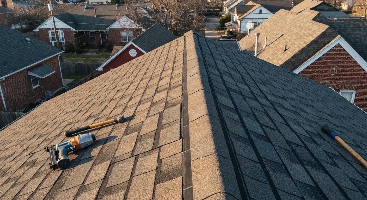 Storm damage roof repair in Tulsa