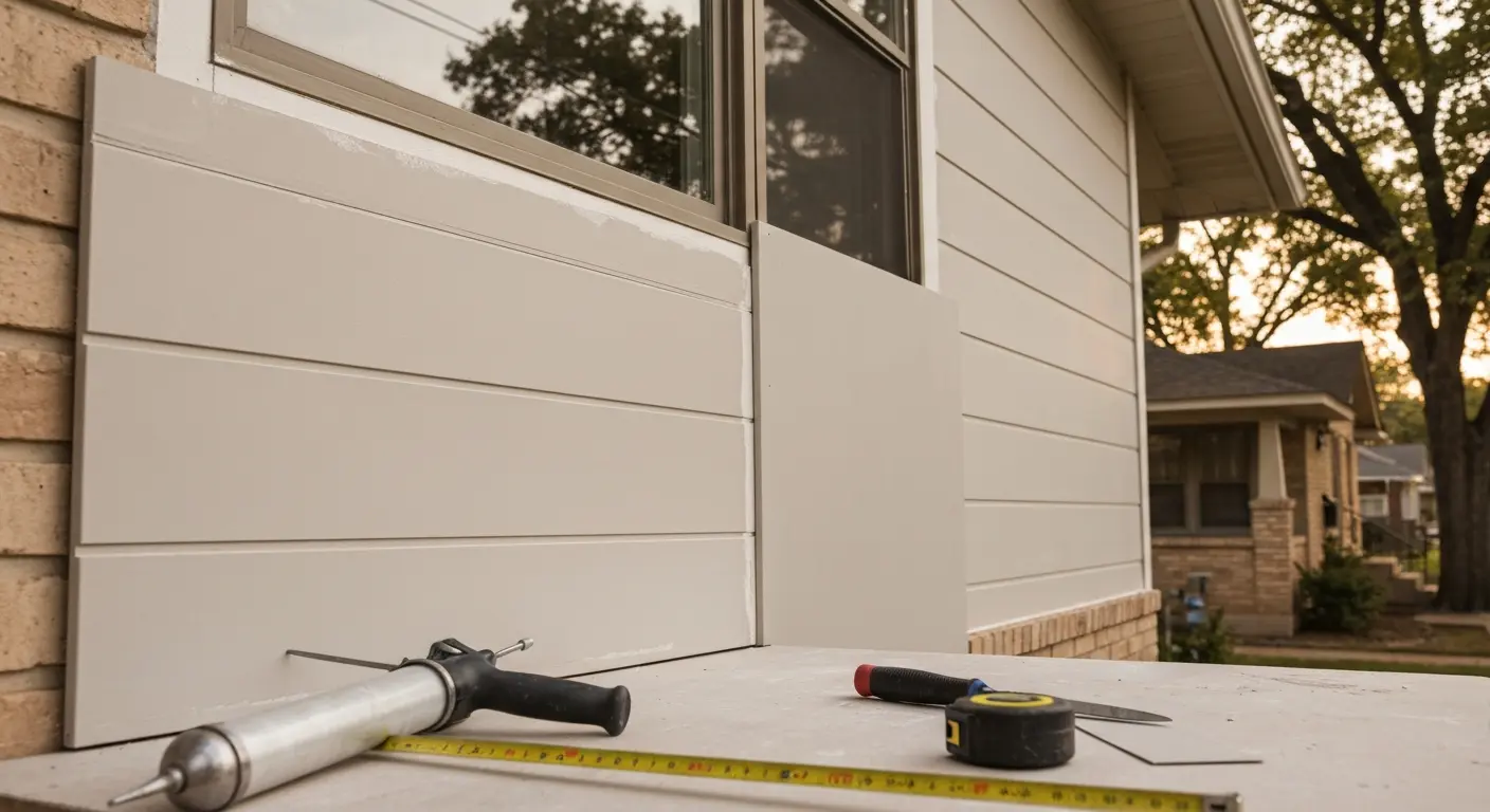 Fiber cement siding repair
