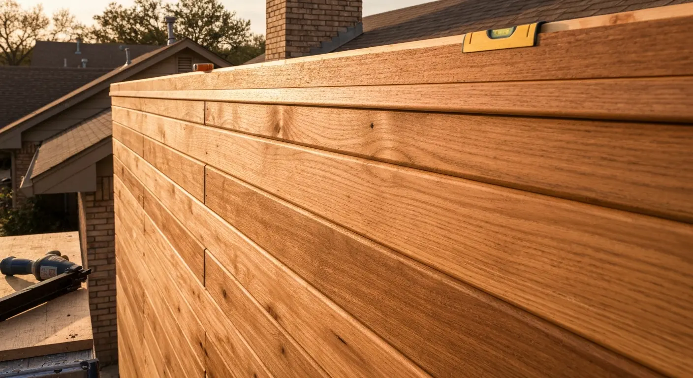 Wood siding installation project