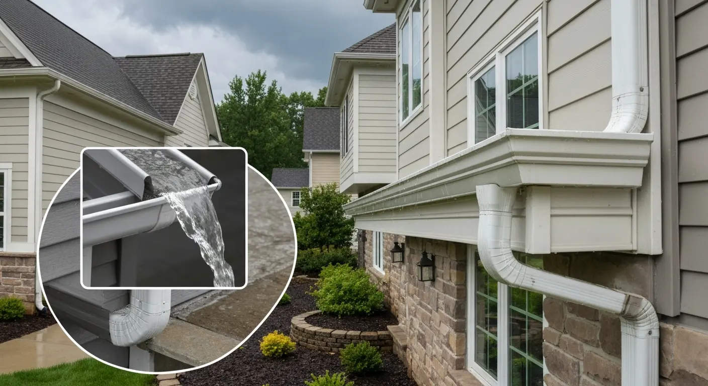 Gutter and drainage system