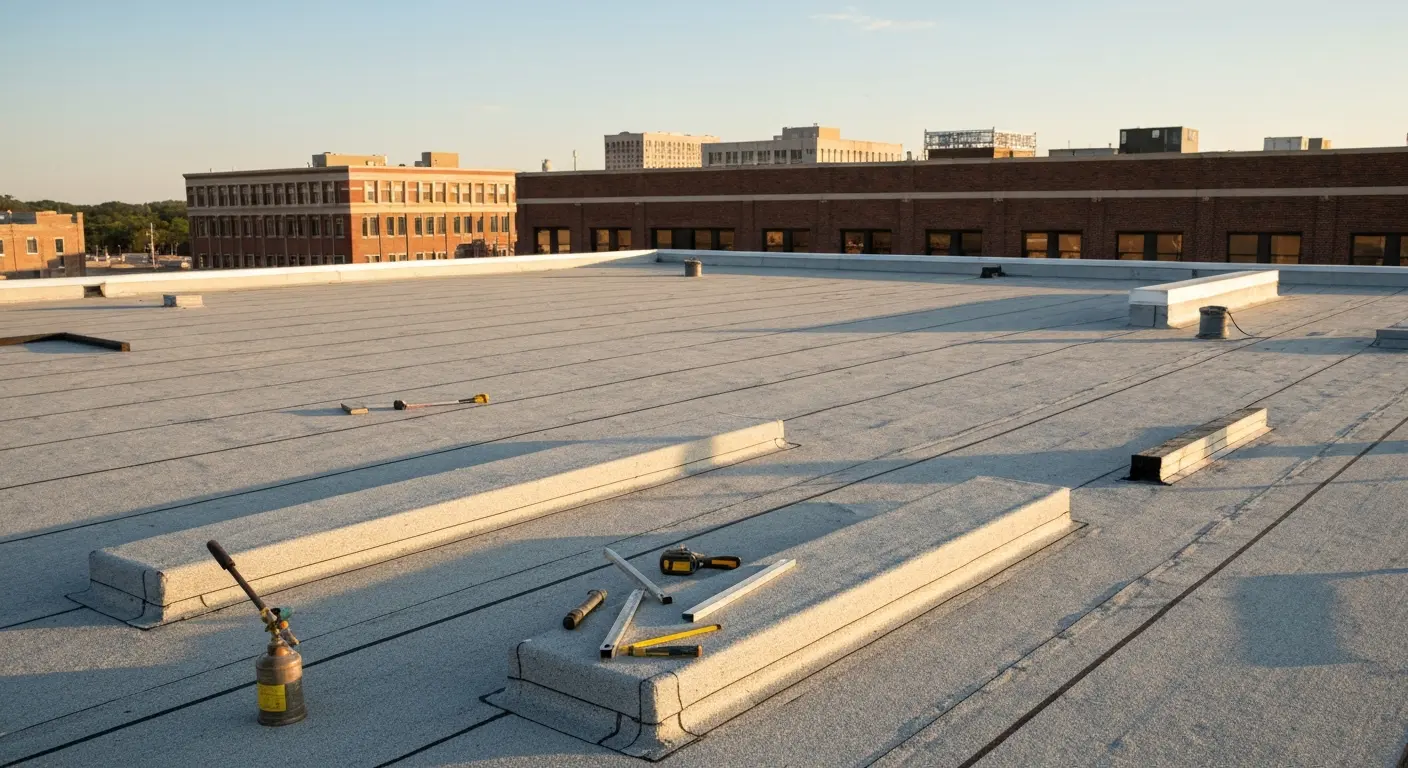 Flat roof installation project