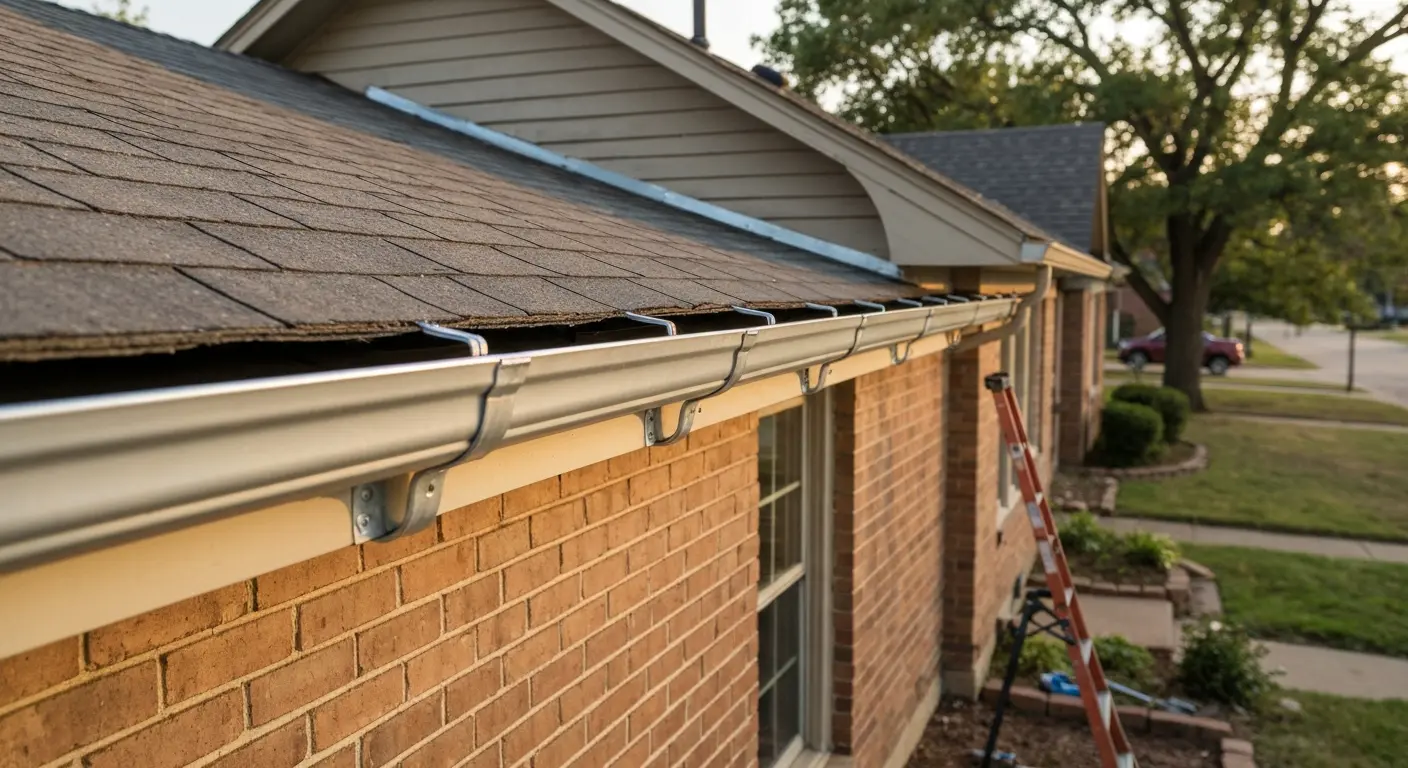 Seamless gutter installation