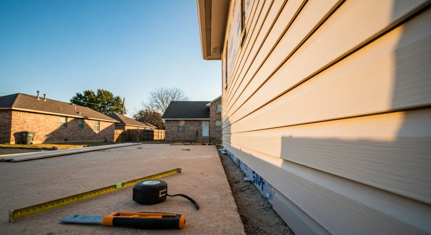 Siding installation project