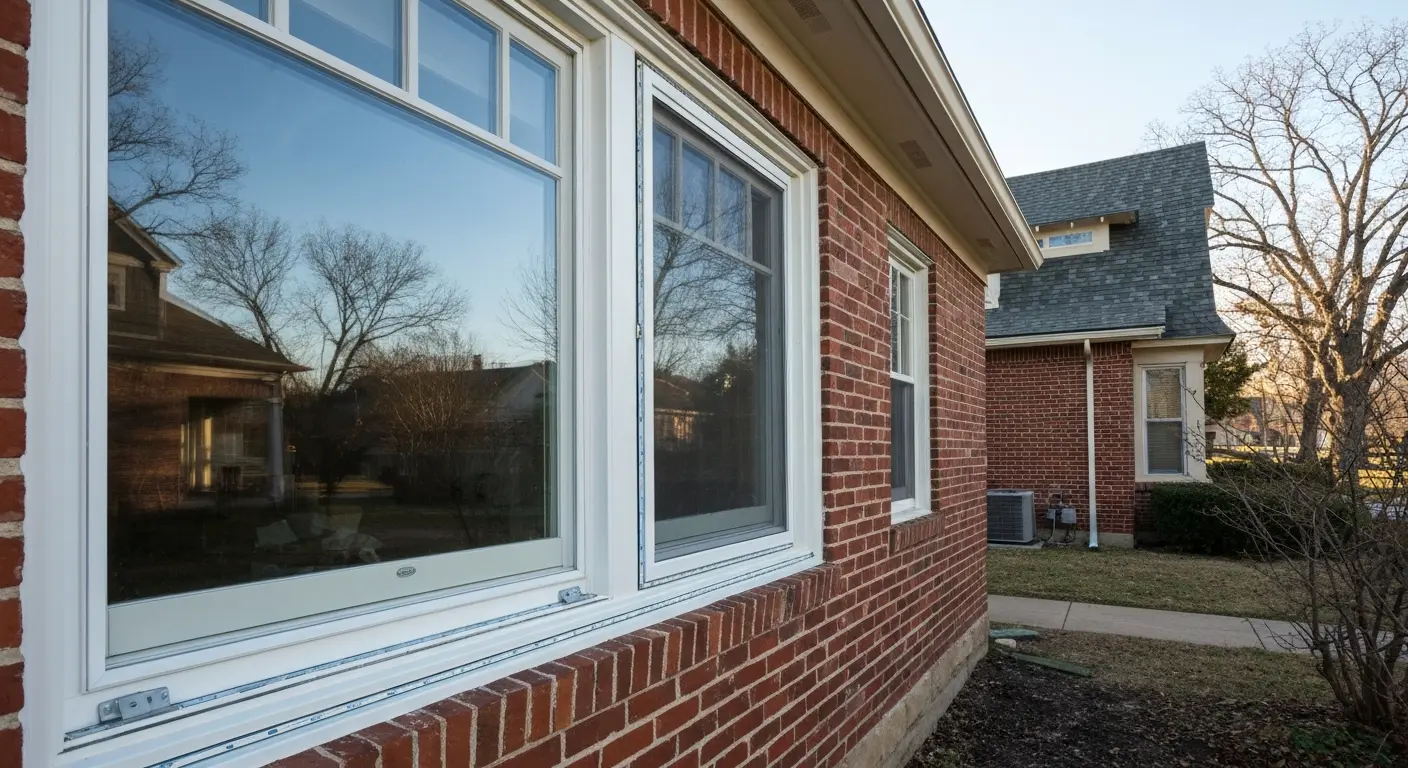Storm window installation on single-hung window