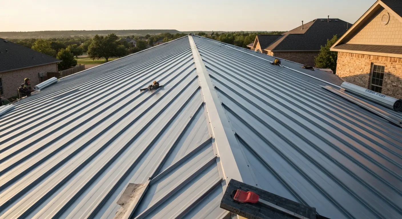 Metal roofing installation