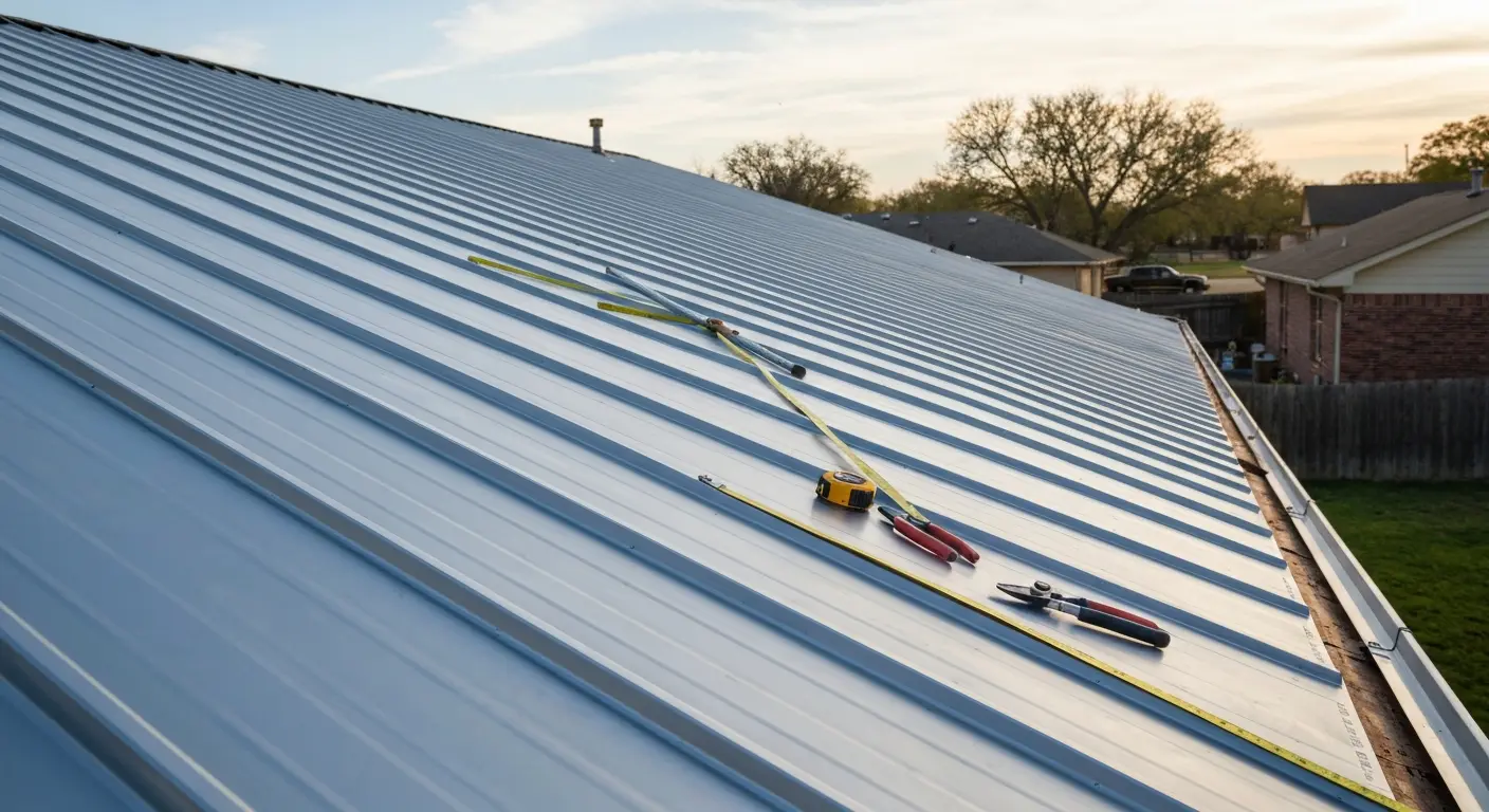 Metal roof installation