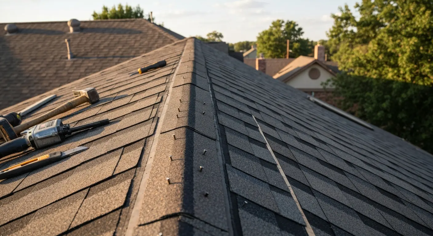 Shingle roof repair in Tulsa