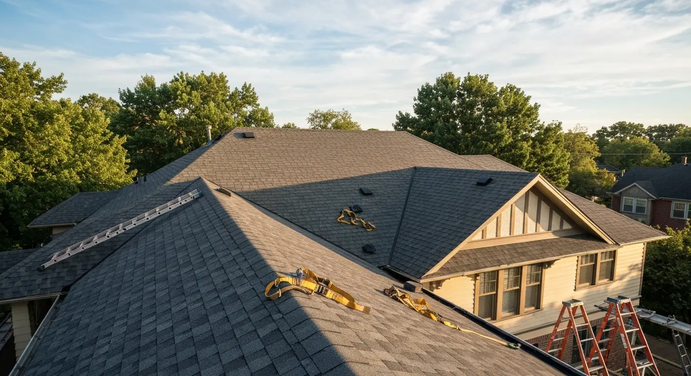 New shingle roof installation in Tulsa