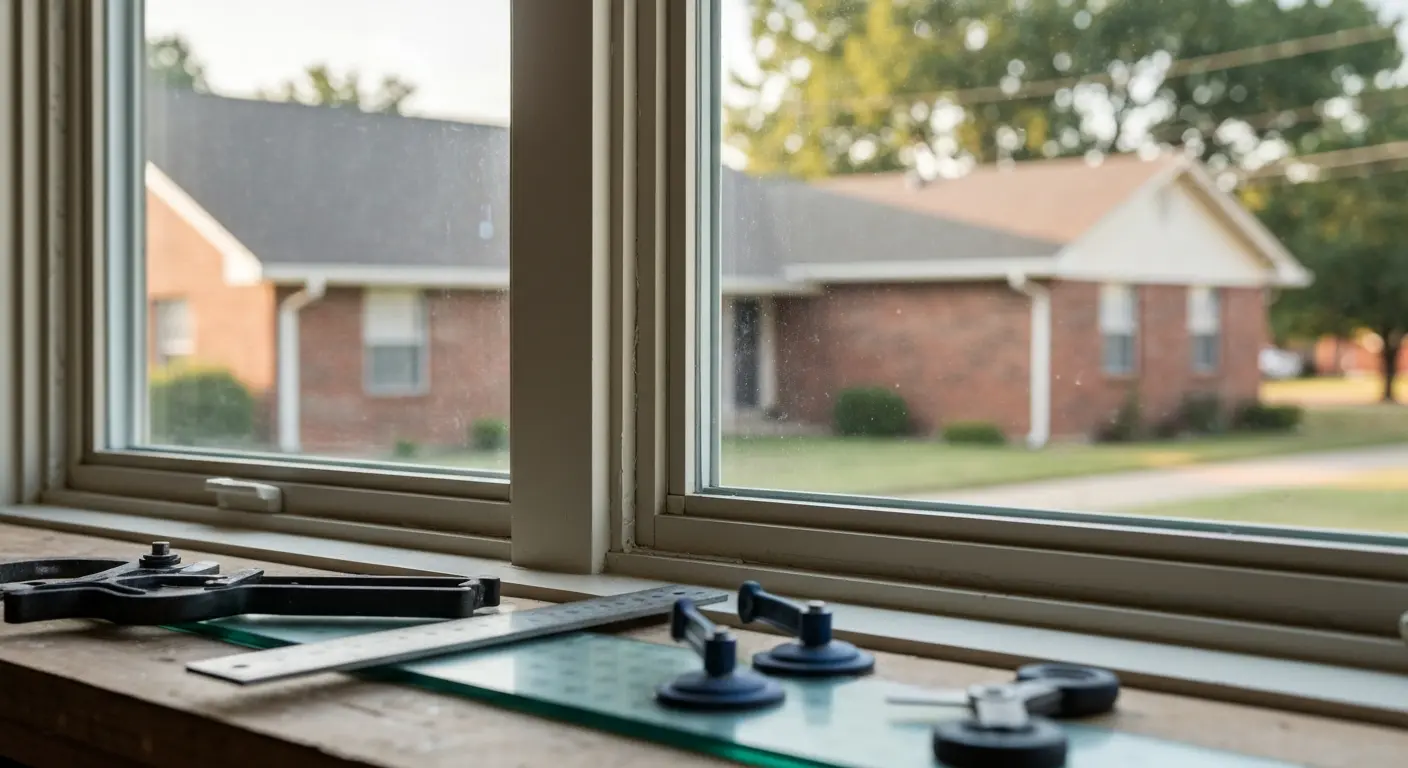 Broken window pane replacement