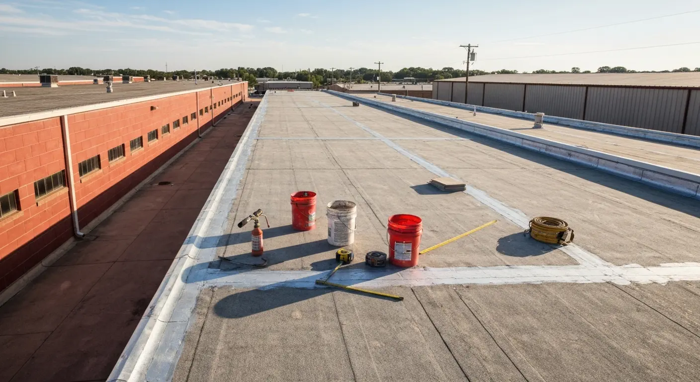 Flat roof repair service