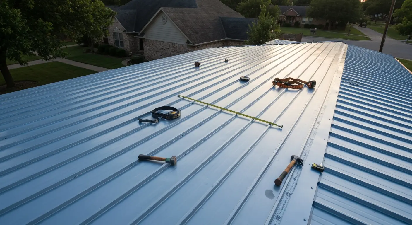Metal roofing installation