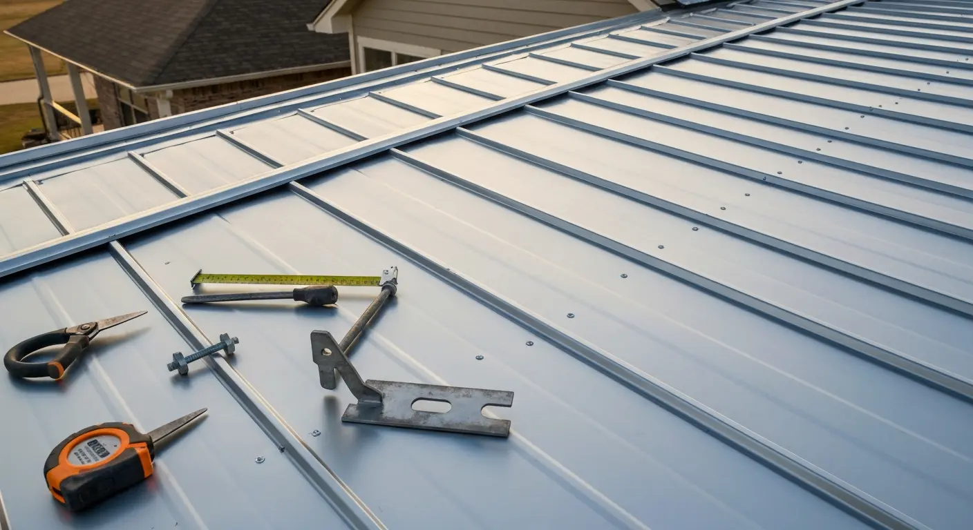Metal roofing installation