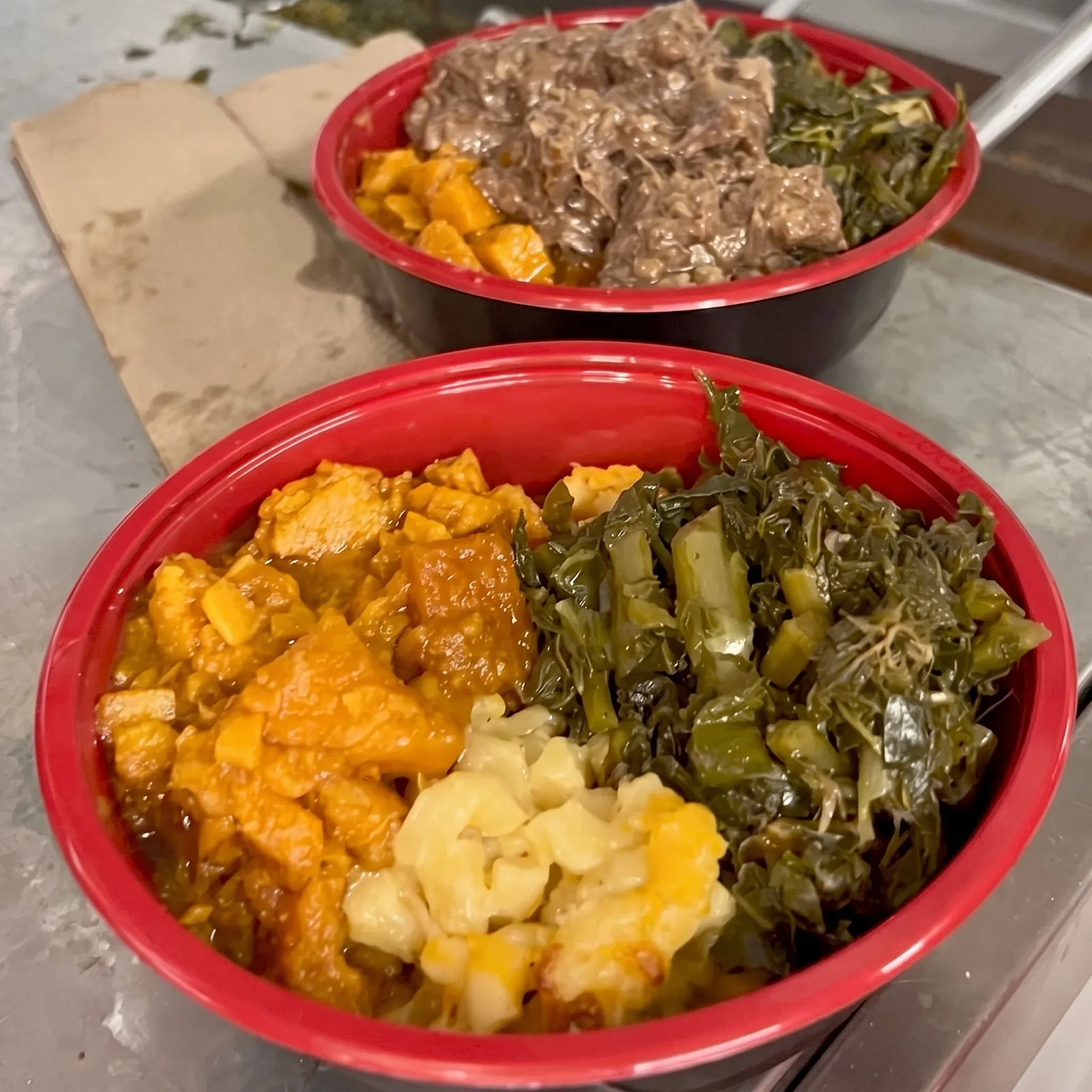 Fresh soul food plate from Simply Soups and More in Antioch