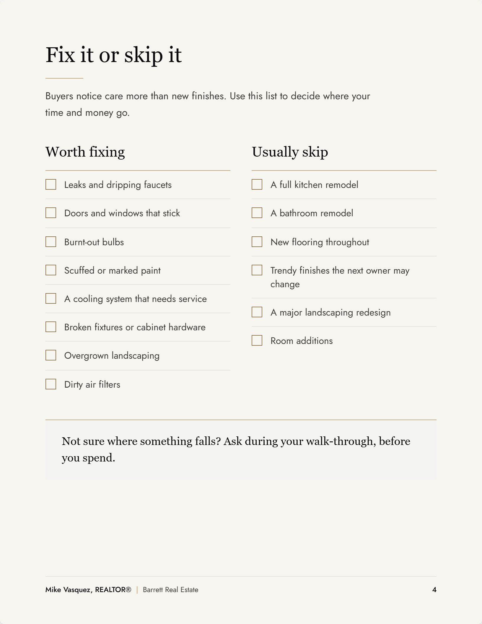 Preview of a page inside the planner