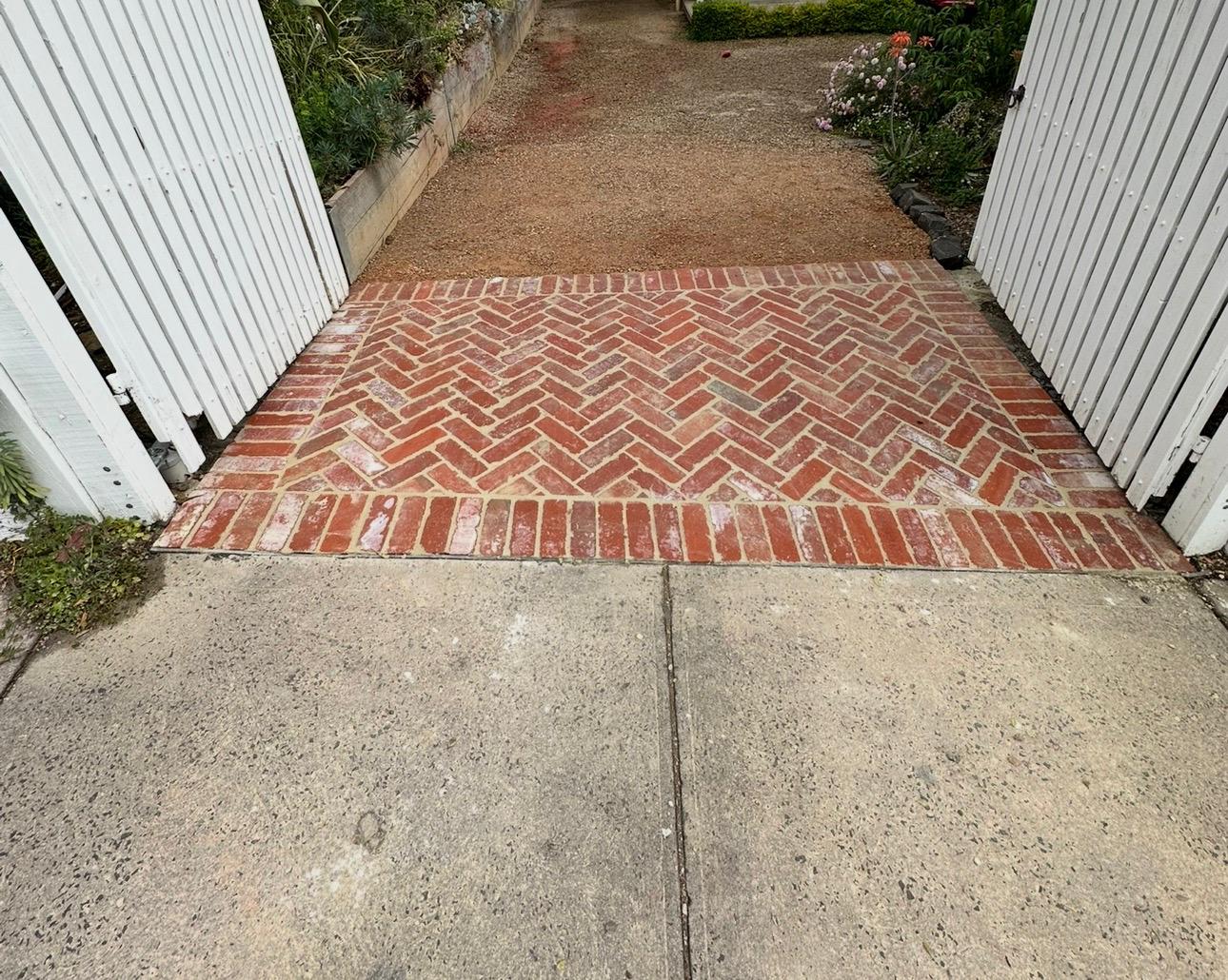 brick paving herringbone Melbourne Bevers Bricks and Blocks