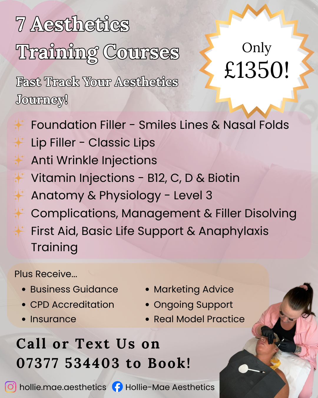 7 Aesthetics Training Courses — course flyer