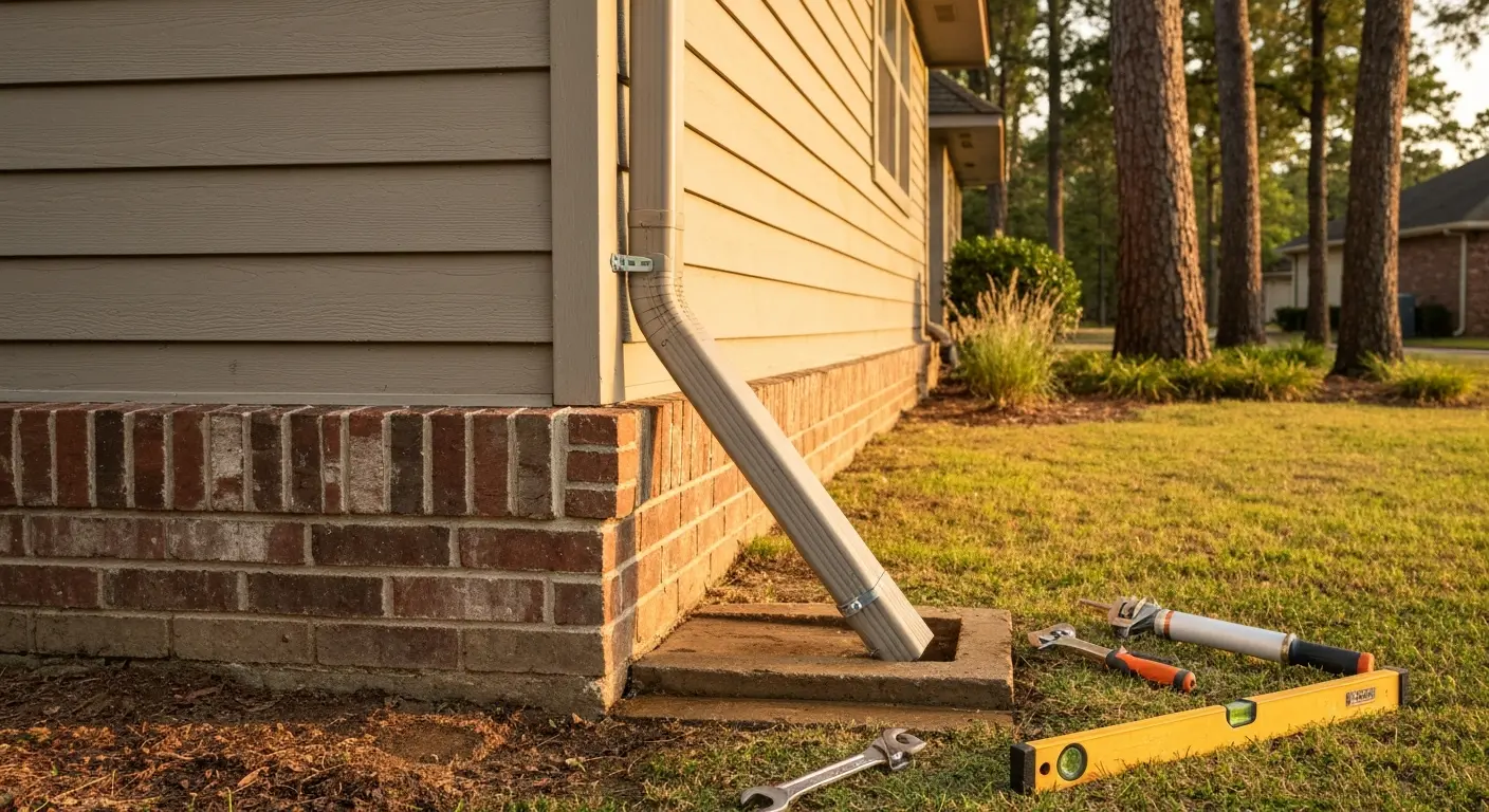 Gutter downspout repair